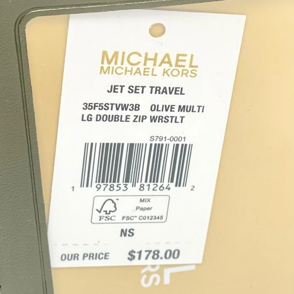 MICHAEL KORS Jet Set Lg Ombré Signature Logo Wallet Wristlet Phone Holder